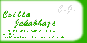csilla jakabhazi business card